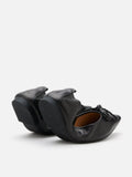 PAZZION, Serena Braided Bow Foldable Flats, Black