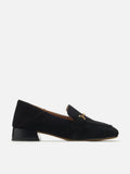 PAZZION, Simone Suede Bit Loafers, Black