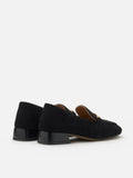PAZZION, Simone Suede Bit Loafers, Black