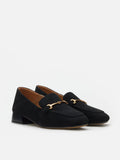PAZZION, Simone Suede Bit Loafers, Black