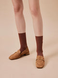 PAZZION, Simone Suede Bit Loafers, Camel