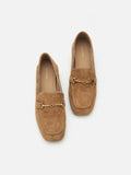PAZZION, Simone Suede Bit Loafers, Camel