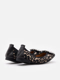 PAZZION, Stella Lace Diamante Buckle Foldable Flats, Almond