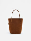 PAZZION, Stormy H Garden Suede Bucket Bag, Brown