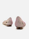 PAZZION, Tailia Glitter Weaved Flats, Pink