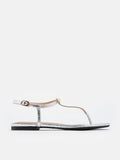 PAZZION, Tessa Tinted Metallic Sandals, Silver