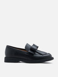PAZZION, Thea Brogue Bow Loafers, Black