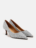 PAZZION, Thea's Starlight Glitter Pumps, Silver