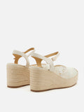 PAZZION, Varianne Crystal Embellished Wedges, Beige