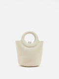 PAZZION, Vespera Bucket Bag, Beige