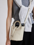 PAZZION, Vespera Bucket Bag, Beige