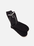 PAZZION, Wanda Button and Bow Socks, Black