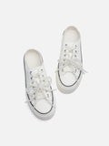 PAZZION, Wilhelmina Slip-on Pearl Bow Sneakers, White