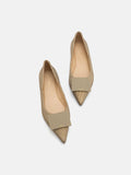 PAZZION, Wynn Textured Leather Pointed Toe Flats, Gold