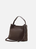 PAZZION, Xavia Bead Charmed Woven Bag, Darkbrown