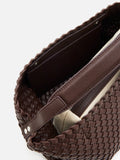 PAZZION, Xavia Bead Charmed Woven Bag, Darkbrown
