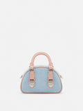 PAZZION, Yvonne Denim Top Handle Bag, Pink