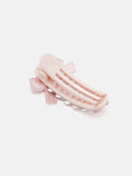 PAZZION, Zari Bow Hair Clip, Pink
