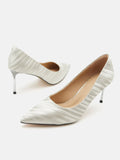 PAZZION, Zephyra Glitter Pointed Toe Heels, Gold