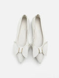 PAZZION, Alicia Bow Point-Toe Flats, Beige