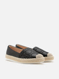 PAZZION, Elodie Quilted Espadrilles, Black