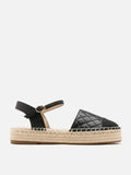 PAZZION, Hans Quilted Espadrille Slingbacks, Black