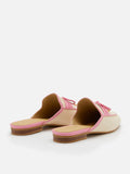 PAZZION, Imani Woven Bow Mules, Pink