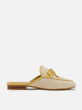 PAZZION, Imani Woven Bow Mules, Yellow