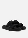 PAZZION, Jeannette Flyknit Crystal Night Slides, Black