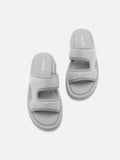 PAZZION, Jeannette Flyknit Crystal Night Slides, Grey