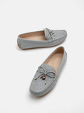 PAZZION, Lucian Heart Locked Textured Moccasins, Grey
