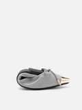 PAZZION, Reign Metal Toe Cap Bow Foldable Flats, Grey