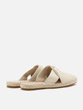 PAZZION, Sonja Twist Strap Espadrille Mules, Beige