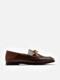 PAZZION, Sophie Chained Loafers, Brown