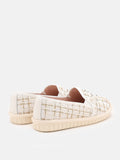 PAZZION, Tinsley Pearl Glittering Tweed Espadrilles, Beige