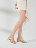 PAZZION, Venette Studded Sandals, Almond