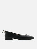 PAZZION, Zuri Curved-Toe Ballet Flats, Black