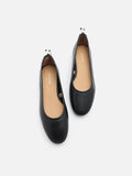 PAZZION, Zuri Curved-Toe Ballet Flats, Black